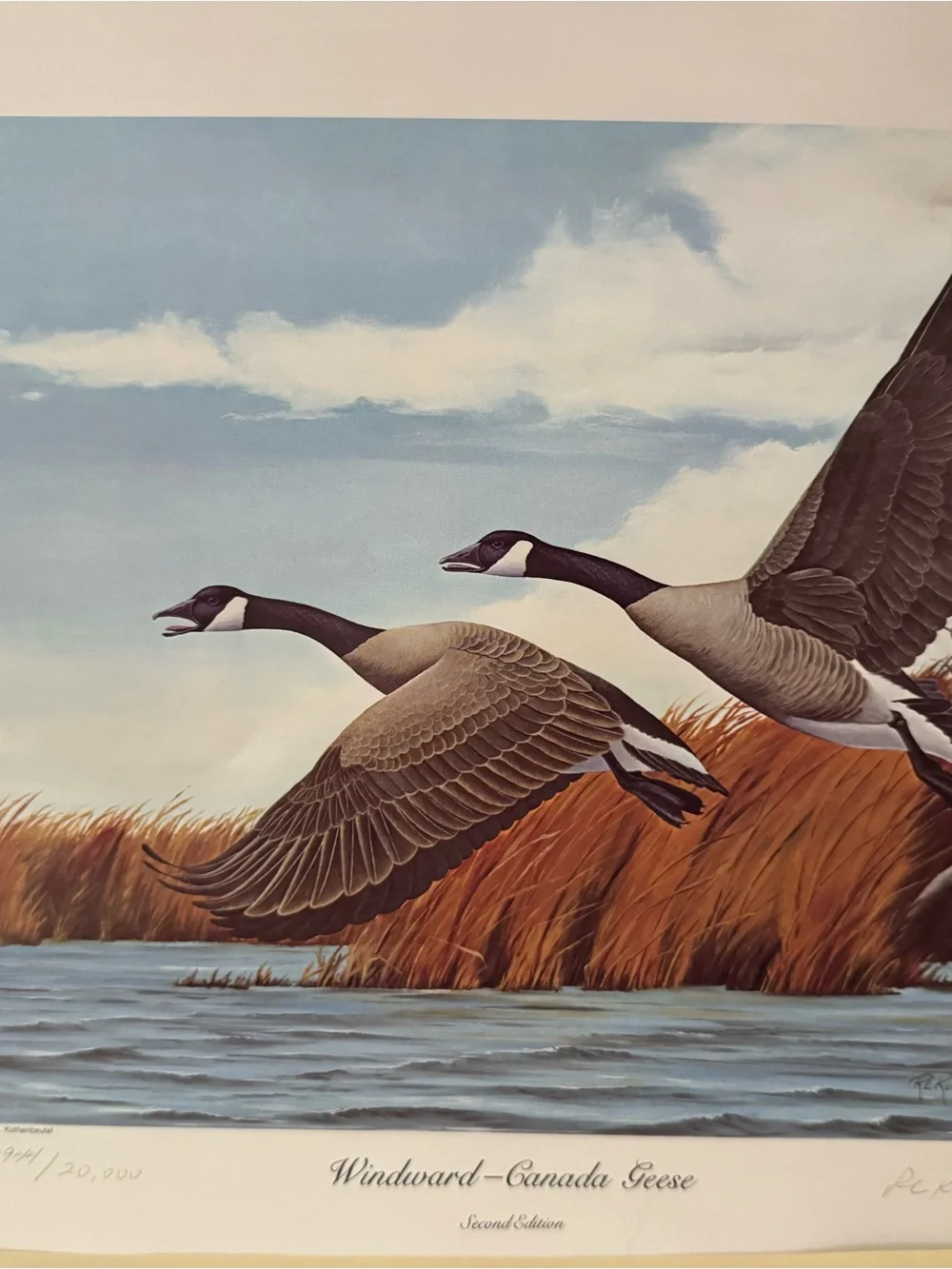 Vintage 1985 R. L. Kothenbeutel Windward & Departure Canada Geese Signed Prints
